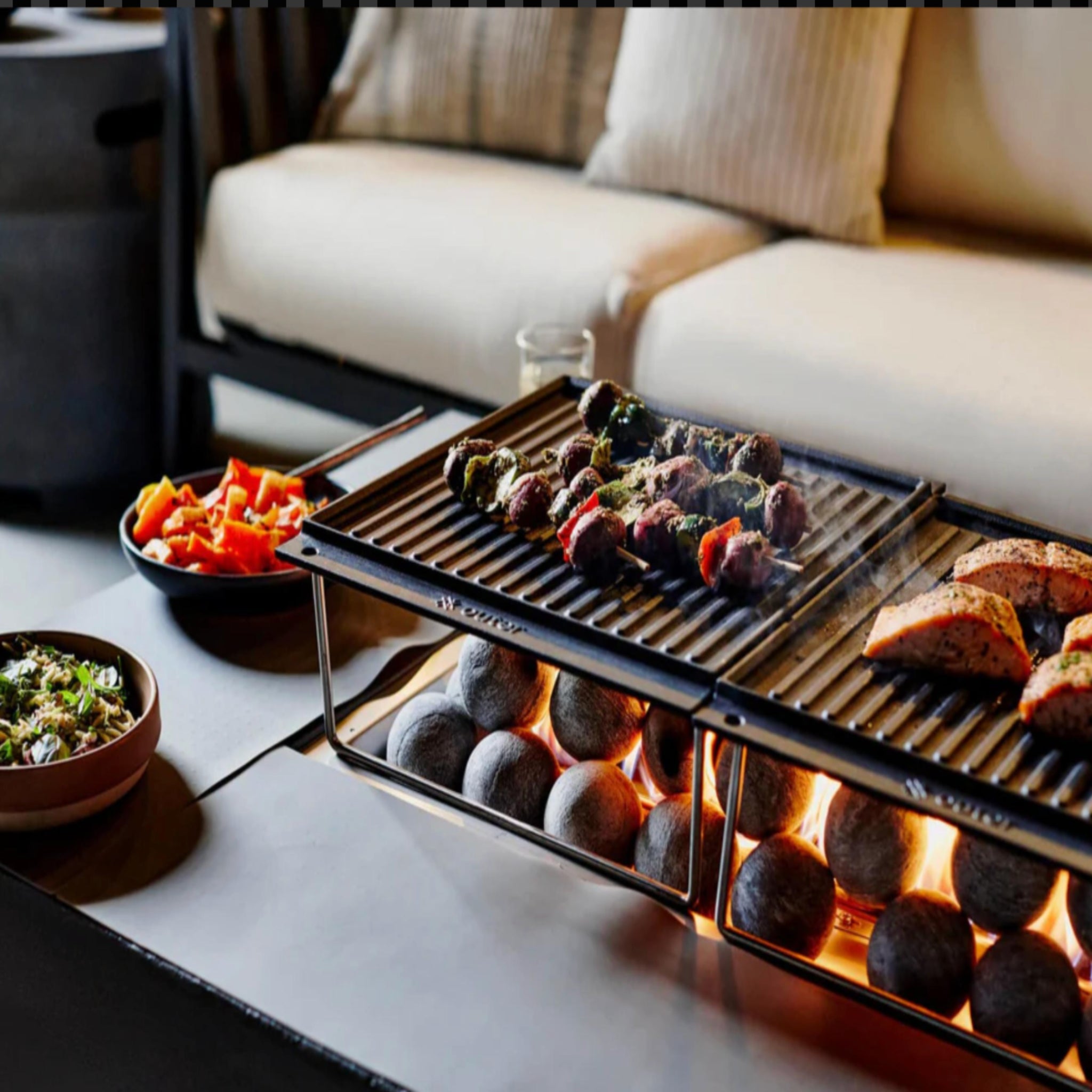 OuterStone Fire Pit Cooking Set - Rectangular